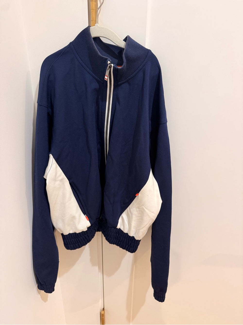 Wilson Navy, White and Red Zip-Front Athletic Jacket